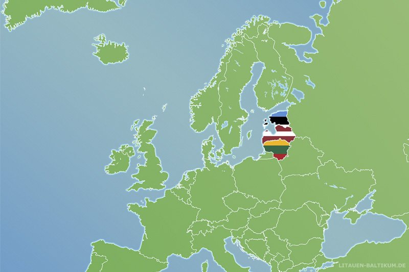 Landkarte Estland Lettland Litauen