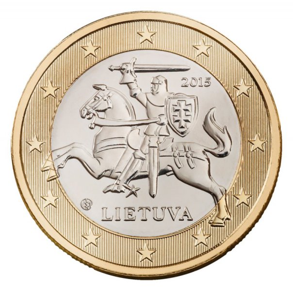 Litauische Euro-Münze: 1 Euro